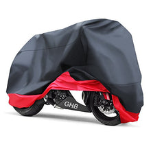 Carica l'immagine nel visualizzatore di Gallery, GHB XXL Coprimoto Telo Motociclo Copri Scooter Impermeabile Nero Rosso