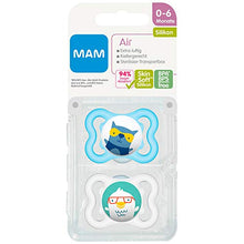 Carica l'immagine nel visualizzatore di Gallery, MAM 66667411 - Air, Ciuccio in silicone 0-6 mesi, bambino Monate - Junge - Ilgrandebazar