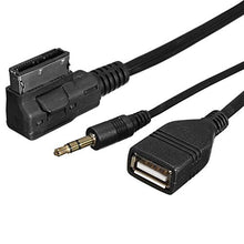 Carica l'immagine nel visualizzatore di Gallery, Qiilu Cavo Musica AMI MMI MDI Interfaccia Caricatore USB 3.5 mm Mini