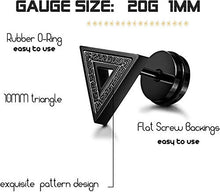 Carica l'immagine nel visualizzatore di Gallery, LOLIAS 4 Paia Acciaio Inossidabile Orecchini Triangolo per A,4pairs Black - Ilgrandebazar