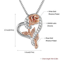 Carica l'immagine nel visualizzatore di Gallery, SNZM Collana di Fiori Rosa per Le Donne Gioielli Rose Gold - Ilgrandebazar