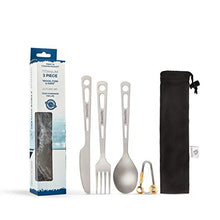 Carica l'immagine nel visualizzatore di Gallery, Titanium Utility posate extra Strong ultra leggero (Ti), 3 Piece Cutlery Set
