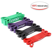 Carica l'immagine nel visualizzatore di Gallery, FEMOR Elastici Fitness 2080mm, Set da 4, Resistenza...