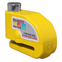 Carica l'immagine nel visualizzatore di Gallery, FD-MOTO Allarme Blocco Disco Moto Bici Freno a Giallo - Ilgrandebazar