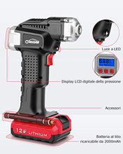 Carica l'immagine nel visualizzatore di Gallery, oasser Compressore Portatile per Auto Mini Pompa Aria Gonfiatore Cordless... - Ilgrandebazar