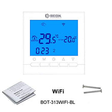 Carica l'immagine nel visualizzatore di Gallery, Beok Termostato Wifi, Confezione da 1 pz, Blue Backlight