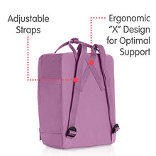 Carica l'immagine nel visualizzatore di Gallery, FJÄLLRÄVEN Kånken - Zaino Unisex, 38 x 38 x 27 x 13 cm, 16 L, Viola (Orchid)
