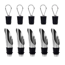 Carica l'immagine nel visualizzatore di Gallery, le bottiglie di vino in acciaio inossidabile aerating beccuccio e Pack 5 - Ilgrandebazar