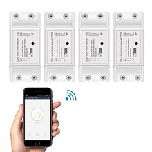 Carica l'immagine nel visualizzatore di Gallery, WiFi Smart Switch Google Home e App Controllo, AOZBZ Telecomando Senza 4 Pack