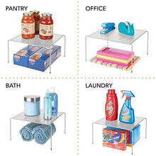 Carica l'immagine nel visualizzatore di Gallery, mDesign Set da 2 mensole Porta Piatti impilabili per la Cucina Grigio Chiaro