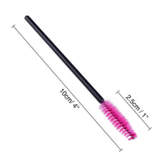 Carica l'immagine nel visualizzatore di Gallery, G2PLUS, 100 pennelli da ciglia per mascara, strumenti usa e Rosa Rossa + Nera - Ilgrandebazar