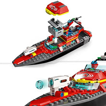 Carica l'immagine nel visualizzatore di Gallery, LEGO CITY 60373 La barca di salvataggio dei pompieri, giocattolo galleggiante, jetpack e minifigurine