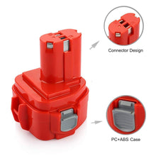 Carica l'immagine nel visualizzatore di Gallery, Powayup 12V 3.0Ah 1220 NI-MH Sostituzione per Makita batteria 3.0Ah, Rosso
