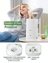 Carica l'immagine nel visualizzatore di Gallery, Homasy Umidificatore 4,5 L, Ultrasuoni a Riempimento Bianco