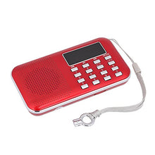 Carica l'immagine nel visualizzatore di Gallery, docooler Mini FM Portatile Radio Altoparlanti con Display LCD Supporto Rosso