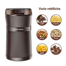 Carica l'immagine nel visualizzatore di Gallery, Macinacaffè Elettrico con Lama 200W lame in acciaio inossidabile Macina...