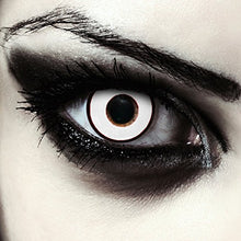 Carica l'immagine nel visualizzatore di Gallery, Designlenses Bianche Zombie Lenti a Contatto Colorate con Anello Nero bianco - Ilgrandebazar