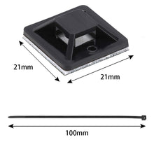 Carica l'immagine nel visualizzatore di Gallery, Faburo 100pz Autoadesivo Clip Cavo Fermacavi Supporto, Nero+100pz Fascette... - Ilgrandebazar