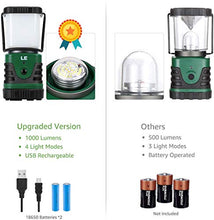 Carica l'immagine nel visualizzatore di Gallery, LE Lampada da Campeggio LED, Lanterna 4400mAh Ricaricabile USB,...