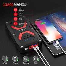 Carica l'immagine nel visualizzatore di Gallery, YABER Avviatore Emergenza per Auto, 1000A 13800mAh Batteria Auto...