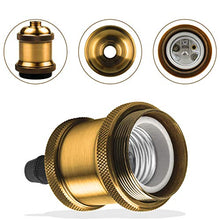 Carica l'immagine nel visualizzatore di Gallery, DiCUNO E27 Vintage Portalampada, Edison retro lampada a 4P, Brass