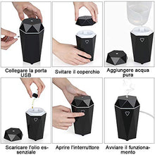 Carica l'immagine nel visualizzatore di Gallery, Rovtop Mini USB Diffusore Auto Umidificatore ultrasonico di Nero