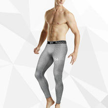Carica l'immagine nel visualizzatore di Gallery, MEETYOO Leggings Uomo, Calzamaglie Sportive Pantaloni Fitness L, Grigio-2 - Ilgrandebazar