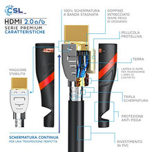 Carica l'immagine nel visualizzatore di Gallery, CSL - 10m Cavo HDMI 4k 60Hz HDR - 2.0 a b - 4K 3D UHD 1080p R Nero
