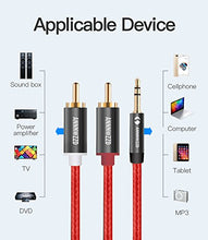 Carica l'immagine nel visualizzatore di Gallery, LINKINPERK Cavo Audio RCA Jack, Adattatore Jack 3.5mm a 2RCA 1M