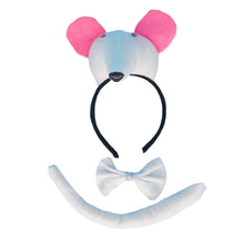 Carica l'immagine nel visualizzatore di Gallery, Set Cerchietto Con Orecchie Coda E Papillon Da Lupo Per Bambini 6-10 Anni... - Ilgrandebazar