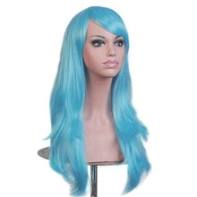 Carica l'immagine nel visualizzatore di Gallery, Parrucca Rosa/Viola Lunga Donna Capelli Lunghi Wig Parrucche Sintetiche per... - Ilgrandebazar