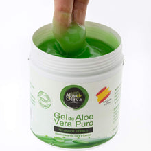 Carica l'immagine nel visualizzatore di Gallery, Gel idratante 100% naturale di Aloe Vera 500 ml per pelli 500ml., verde