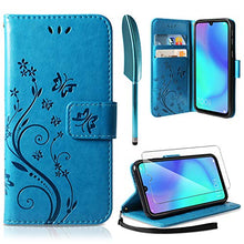 Carica l'immagine nel visualizzatore di Gallery, AROYI Cover Huawei P30 Lite, Retro Design Flip Caso in PU Pelle Premium Bleu - Ilgrandebazar