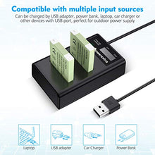 Carica l'immagine nel visualizzatore di Gallery, Powerextra - 2 batterie di ricambio NB-6L e doppio kit ricarica LCD per...