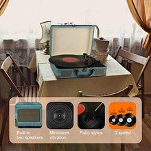Carica l'immagine nel visualizzatore di Gallery, Giradischi Vinile, 3 Velocità (33 1/3, 45 E 78 Giri) stereo M435-GREEN