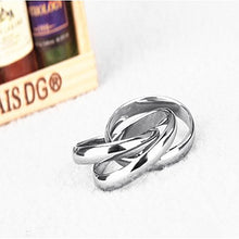 Carica l'immagine nel visualizzatore di Gallery, JewelryWe Gioielli Moda Tono Acciaio Inossidabile Tre Anelli Interbloccate... - Ilgrandebazar