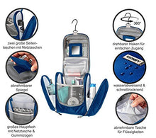 Carica l'immagine nel visualizzatore di Gallery, KRONIFY Beauty Case da Viaggio donna Grande con Specchio per Donna e Uomo Blu