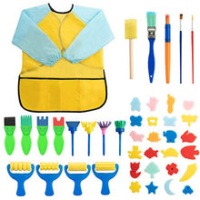 Carica l'immagine nel visualizzatore di Gallery, Surplex Kit di 42 Strumenti educativi Spugna da Pittura per Bambini,...