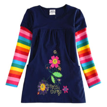 Carica l'immagine nel visualizzatore di Gallery, VIKITA Vestito Ricamo Floreale Manica Lunga Casuale Cotone Bambina L323 5T - Ilgrandebazar
