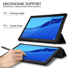 Carica l'immagine nel visualizzatore di Gallery, IVSO Custodia Cover per Huawei Mediapad T5 10, Slim Smart Nero + 1 Pack