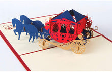 Carica l'immagine nel visualizzatore di Gallery, Wedding Card, Deesos Biglietto d'auguri per innamorati, Carrozza - Ilgrandebazar
