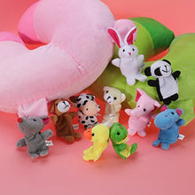 Carica l'immagine nel visualizzatore di Gallery, 10pcs Different Finger Cartoon Animal burattini in morbido velluto Dolls... - Ilgrandebazar