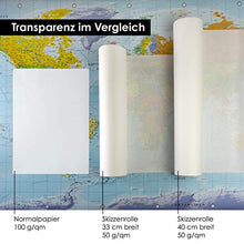 Carica l'immagine nel visualizzatore di Gallery, OfficeTree Rotolo Di Carta Per Disegnare da 50 m, larghezza 33 cm - Qualità... - Ilgrandebazar