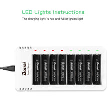 Carica l'immagine nel visualizzatore di Gallery, BONAI Batterie Ricaricabili AA Alta Capacità, 2800mAh Pile Stilo 8AA+C - Ilgrandebazar