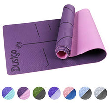 Carica l'immagine nel visualizzatore di Gallery, Dustgo FP-TECH Tappetino Yoga da 183cmx63cmx6mm Palestra Fitness Viola-rosa