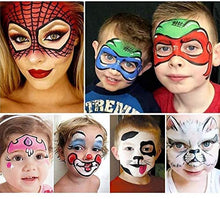 Carica l'immagine nel visualizzatore di Gallery, Lictin Truccabimbi Kit,Face Paint,Kit per La Pittura del Viso per Bambini,24 Colori,50 Stencil,6 Pennelli Professionali