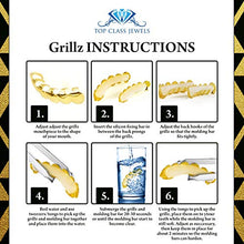 Carica l'immagine nel visualizzatore di Gallery, Grillz placcato in oro 24K per bocca set denti Hip Hop superiore inferiore +... - Ilgrandebazar