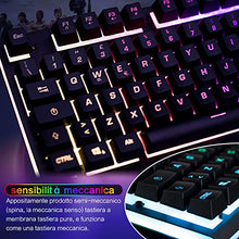 Carica l'immagine nel visualizzatore di Gallery, EZONTEQ Tastiera Meccanica Gaming RGB PC, Semi-meccanica