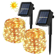 Carica l'immagine nel visualizzatore di Gallery, Catena Luminosa Solare, BrizLabs 2 Pezzi 120 LED Stringa 2 Bianco Caldo