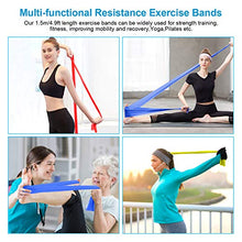 Carica l'immagine nel visualizzatore di Gallery, OMERIL Bande Elastiche Fitness (3 Pezzi), 2 m/ 1,5 m Fasce con 3...